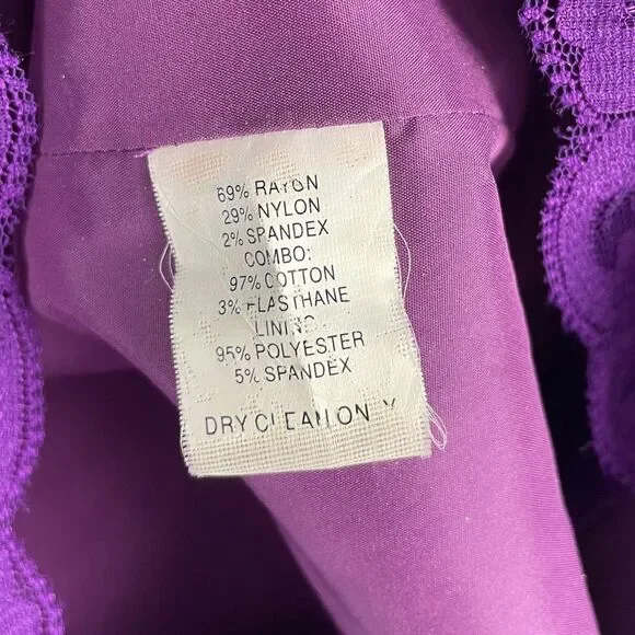 NWT Trina Turk Purple Midi Dress Size 6 - Picture 8 of 9